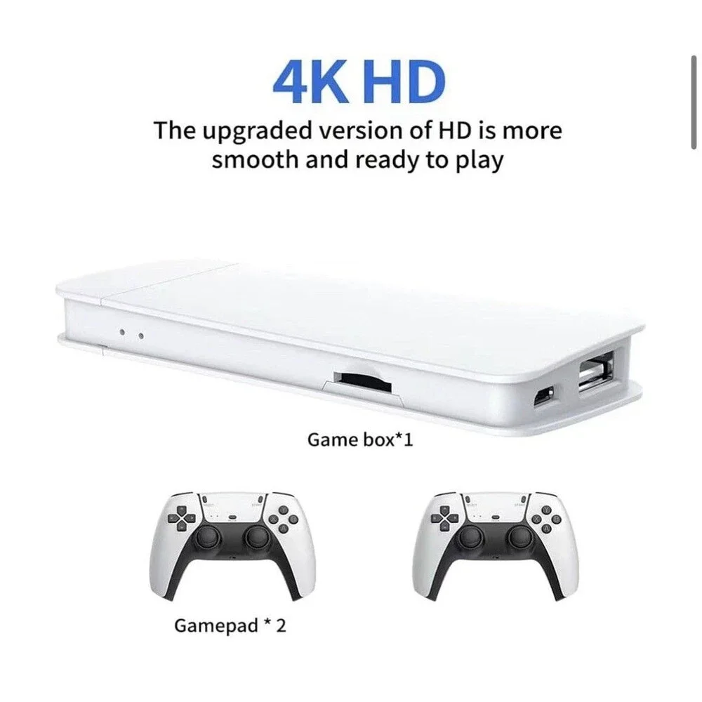 SJGAM M15 Plus Retro Video Game Console 4K HDMI Gaming Wireless 2 Controllers